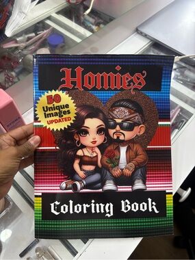 Homie Coloring Book – Red, Blue, Green Cover